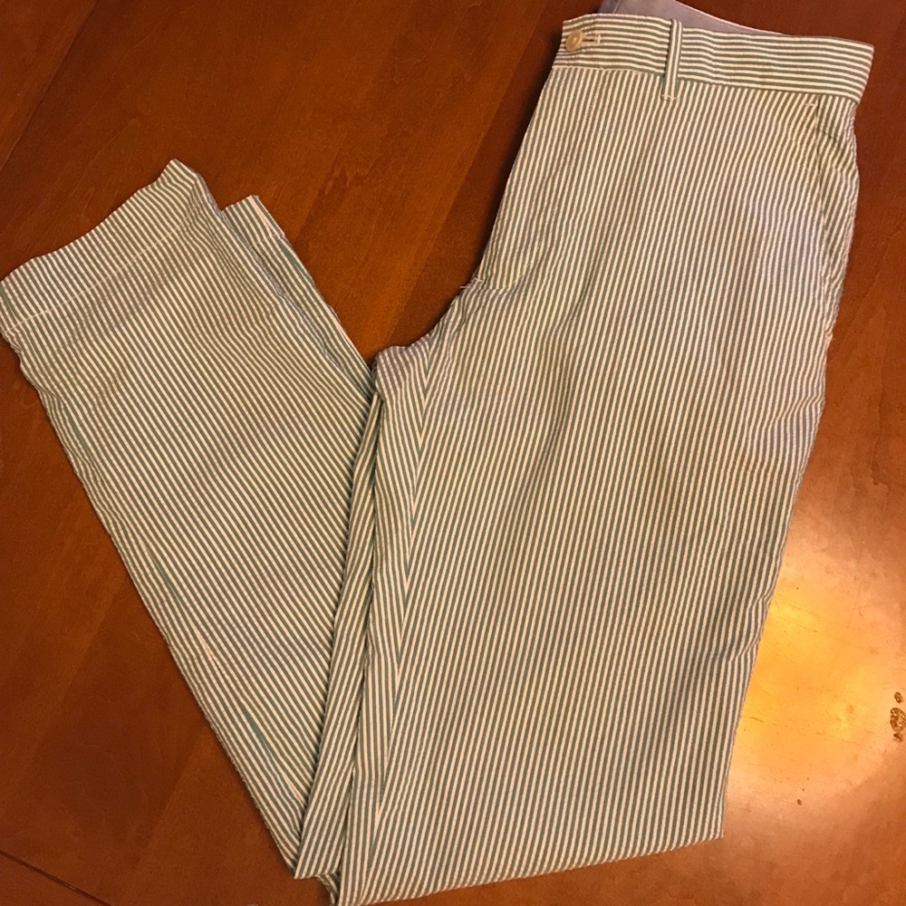 Polo Ralph Lauren green seersucker pants